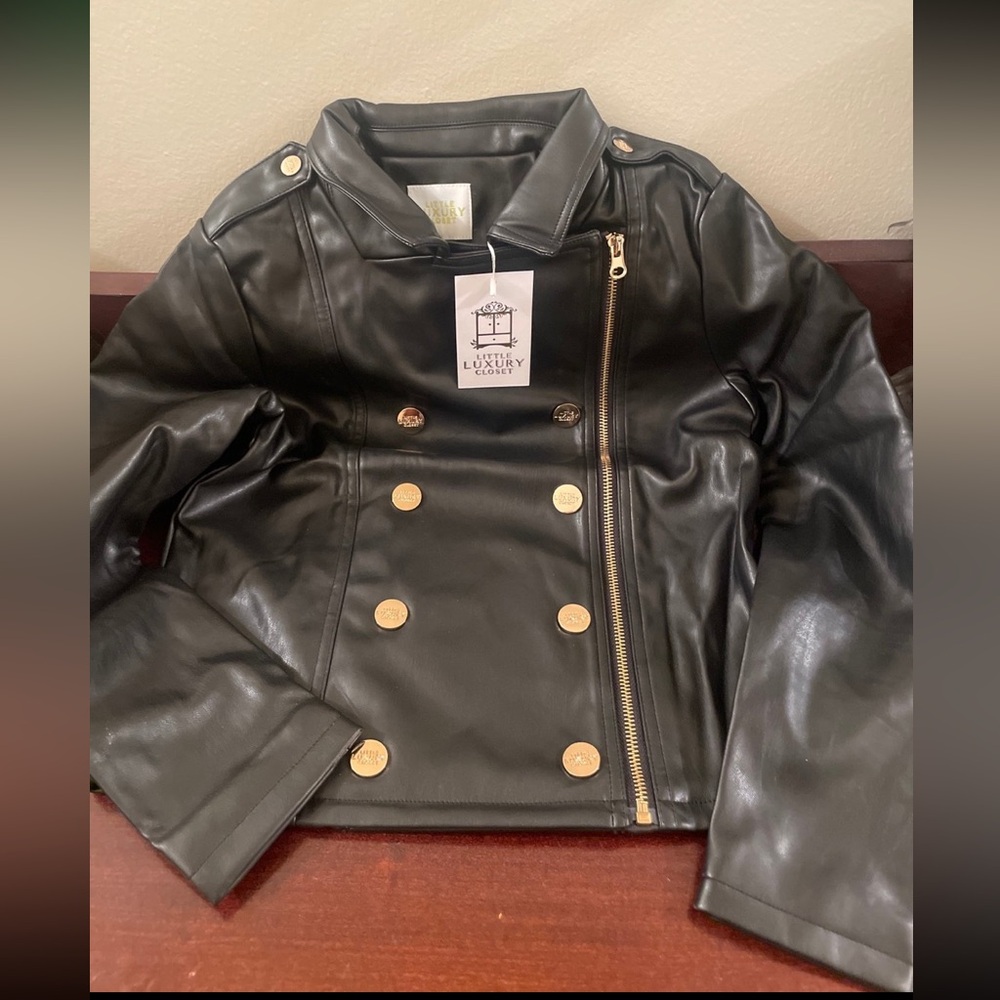 Girls Faux Leather Jacket